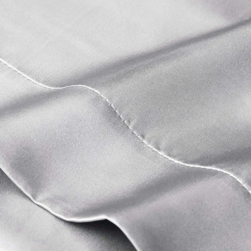 2Pcs Polyester Pillowcase Pure Color Satin Pillowcases Soft Breathable Smooth Cooling Comfortable Pillow Covers for Sleeping